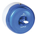 Georgia-Pacific Toilet Paper Dispenser, SofPull(R), Blue, Center Pull, (1) Roll Dispenser Capacity, Plastic - 56500