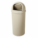 Rubbermaid 15 gal Round Trash Can, Plastic, Beige - FG816088BEIG