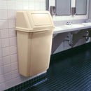 Rubbermaid 15 gal Rectangular Fire-Resistant Trash Can, Plastic, Beige - FG782200BEIG