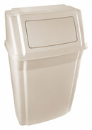Rubbermaid 15 gal Rectangular Fire-Resistant Trash Can, Plastic, Beige - FG782200BEIG