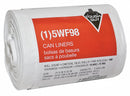 Tough Guy Trash Bag, 7 gal., Super Hexene HAO, Coreless Roll, White, PK 100 - 5WF98