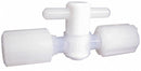 Parker 2 9/16 inL x 1 3/8 inH Wetted: PFA, PTFE; Non-Wetted: PFA, PVDF Compression Stopcock, 1/8 in Pipe Si - MV-14-018