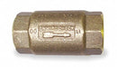 Campbell Check Valve, 1 1/4 in, Single, Inline Spring, Brass, FNPT x FNPT - 4032E