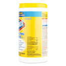 Clorox Disinfecting Wipes, 7 X 8, Lemon Fresh, 75/Canister, 6/Carton - CLO15948CT