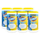 Clorox Disinfecting Wipes, 7 X 8, Lemon Fresh, 75/Canister, 6/Carton - CLO15948CT