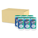 Clorox Disinfecting Wipes, 7 X 8, Fresh Scent, 75/Canister, 6/Carton - CLO15949CT