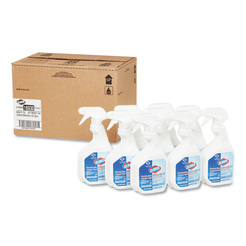 Clorox Disinfecting Bathroom Cleaner 30Oz Spray Bottle, 9/Carton - CLO16930