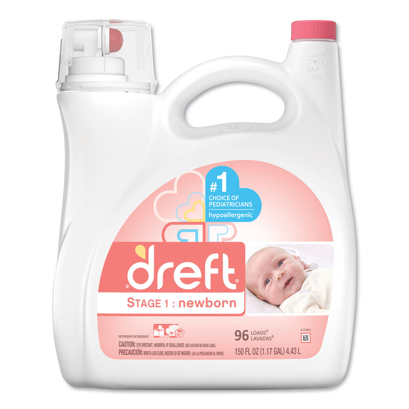 Dreft Ultra Laundry Detergent, Liquid, Baby Powder Scent, 150 Oz Bottle, 4/Carton - PGC80377CT
