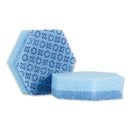 Scotch Brite Low Scratch Scour Sponge 3000Hex, 4.45" X 3.85", Blue, 16/Carton - MMM3000HEX