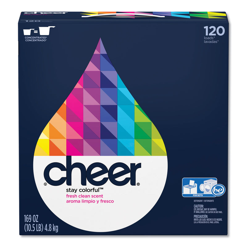 Cheer Powder Laundry Detergent, Fresh Clean Scent, 169 Oz Box, 2/Carton - PGC84929