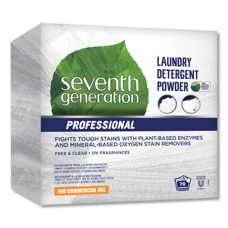 Seventh Generation Powder Laundry Detergent, Free And Clear, 70 Loads, 112 Oz Box, 4/Carton - SEV44734