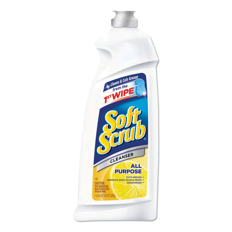 Soft Scrub All Purpose Cleanser Lemon Scent 24Oz, 9/Carton - DIA00865