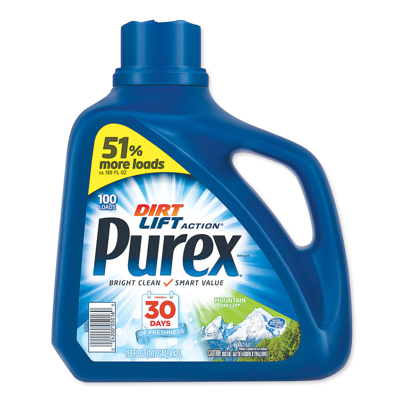 Purex Liquid Laundry Detergent, Mountain Breeze, 150 Oz Bottle, 4/Carton - DIA05016CT