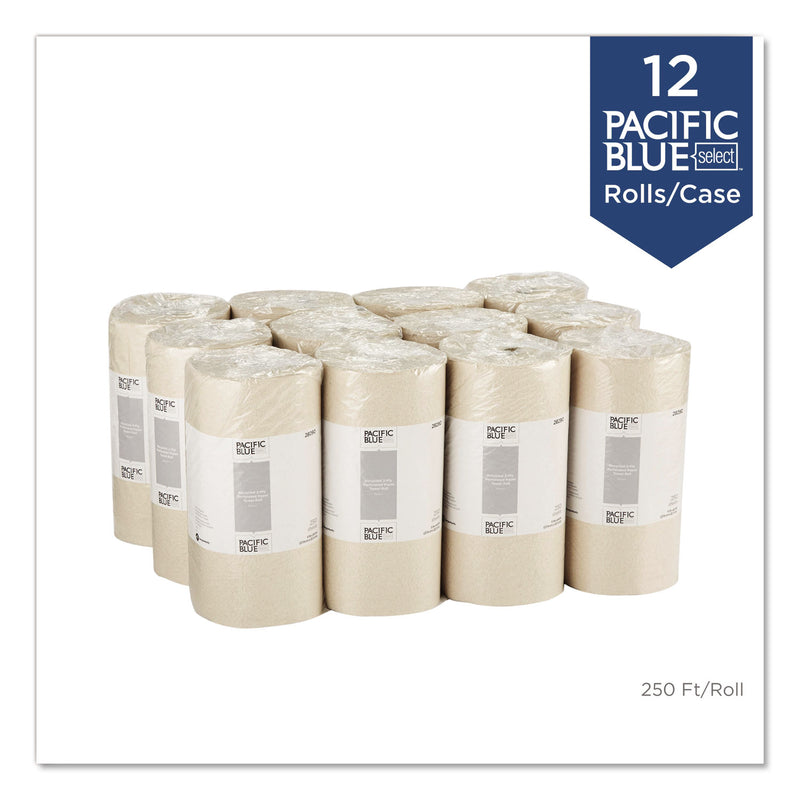 Georgia-Pacific Pacific Blue Basic Perforated Paper Towel, 11 X 8 4/5, Brown, 250/Roll, 12 Rl/Ct - GPC28290