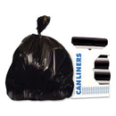 Heritage Low-Density Repro Can Liner, 45 Gal, 1.2 Mil, 40" X 46", Black, 100/Carton - HERX8046SKR01