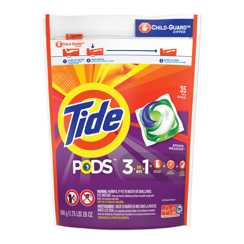 Tide Pods, Laundry Detergent, Spring Meadow, 35/Pack, 4 Packs/Carton - PGC93127CT