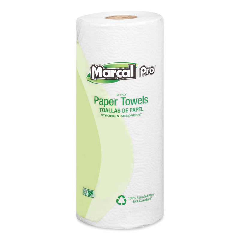 Marcal Paper 100% Premium Recycled Perforated Towels, 11 X 9, White, 70/Roll, 15 Rolls/Carton - MRC610