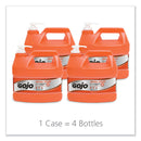 GOJO Natual Orange Pumice Hand Cleaner, Citrus, 1 Gal Pump Bottle, 4/Carton - GOJ095504CT