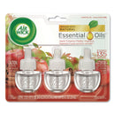 Air Wick Scented Oil Refill, Warming - Apple Cinnamon Medley, 0.67 Oz, 3/Pack, 6 Packs/Carton - RAC83550