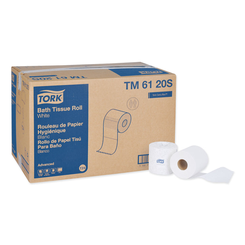 Tork Advanced 2-Ply Bath Tissue, Septic Safe, White, 500 Sheets/Roll, 96 Rolls/Carton - TRKTM6120S