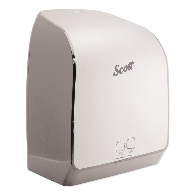 Scott Pro Electronic Hard Roll Towel Dispenser, 12.66 X 9.18 X 16.44, Brushed Silver - KCC35609
