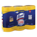 Lysol Disinfecting Wipes, 7 X 8, Lemon And Lime Blossom, 80 Wipes/Canister, 3 Canisters/Pack, 2 Packs/Carton - RAC84251CT