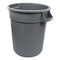 Impact Gator Waste Container, Round, Plastic, 20 Gal, Gray - IMP7720GRA