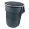 Impact Advanced Gator Waste Container, Round, Plastic, 55 Gal, Gray - IMP77553