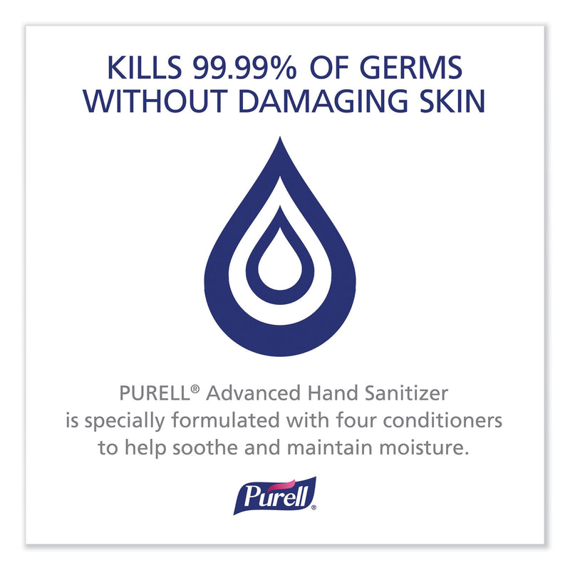 Purell Advanced Hand Sanitizer Refreshing Gel, Clean Scent, 8 Oz Pump Bottle, 12/Carton - GOJ965212CT