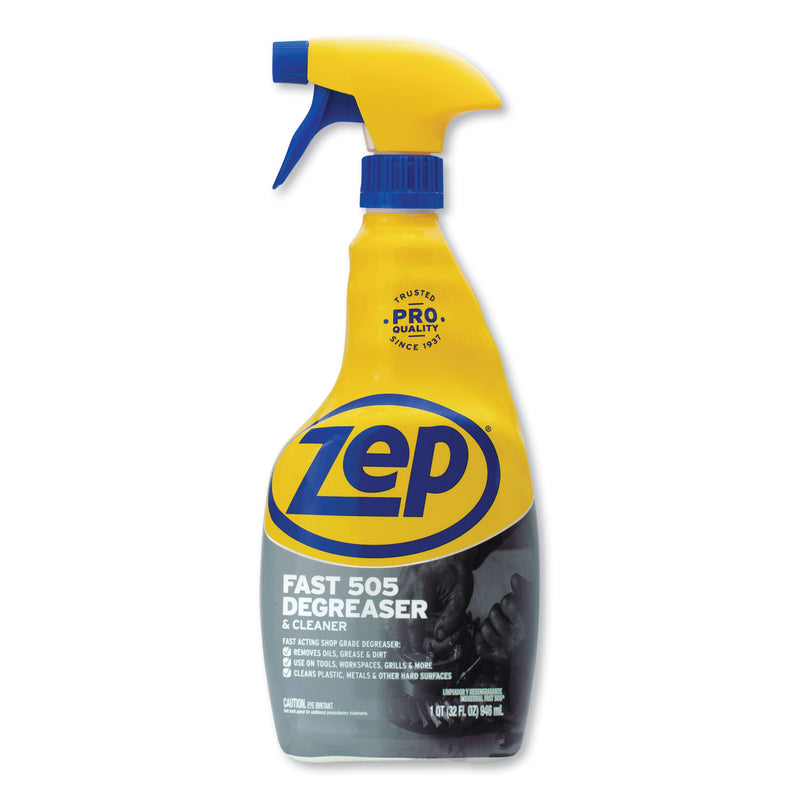 Zep Fast 505 Cleaner & Degreaser, 32 Oz Spray Bottle, 12/Carton - ZPEZU50532CT