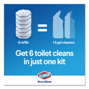 Clorox Toilet Wand Disposable Toilet Cleaning Kit: Handle, Caddy And Refills, 6/Carton - CLO03191CT