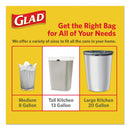 Glad Odorshield Tall Kitchen Drawstring Bags, 13 Gal, 0.95 Mil, 24" X 27.38", White, 240/Carton - CLO78902