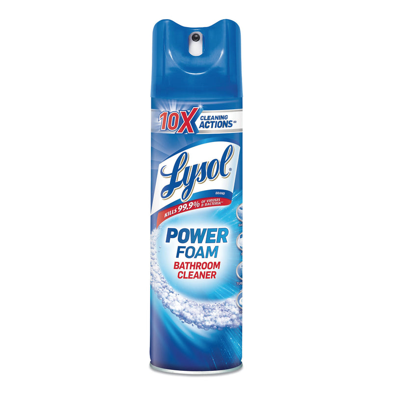 Lysol Power Foam Bathroom Cleaner, 24Oz Aerosol, 12/Carton - RAC02569CT