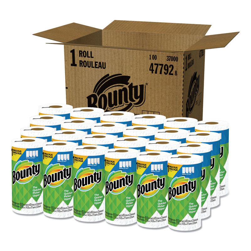 Bounty Select-A-Size Paper Towels, 2-Ply, White, 5.9 X 11, 83 Sheets/Roll, 24 Rolls/Carton - PGC47792