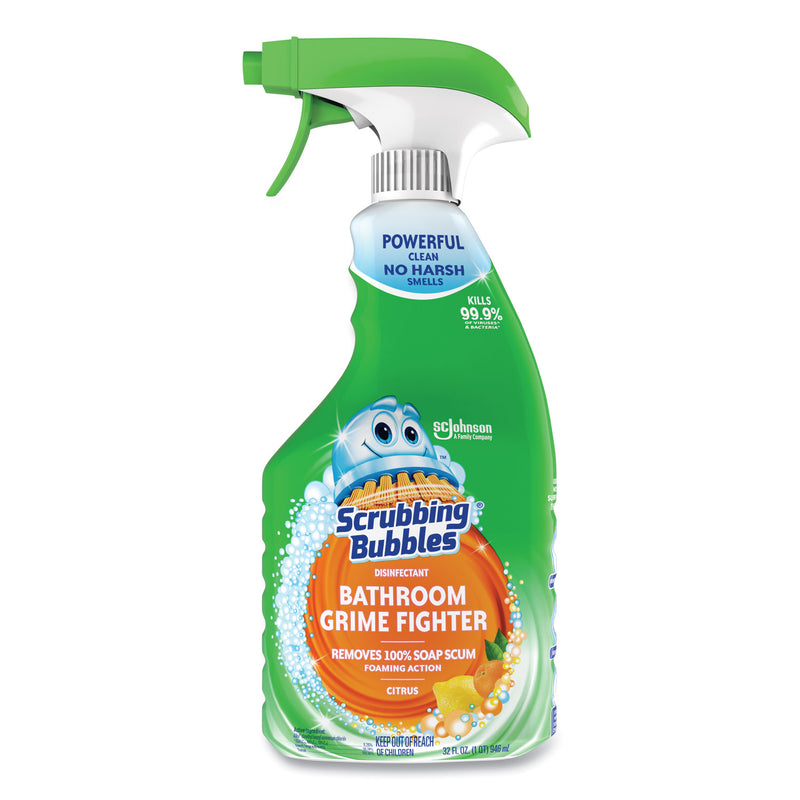 Scrubbing Bubbles Multi Surface Bathroom Cleaner, Citrus Scent, 32 Oz Spray Bottle, 8/Ct - SJN306111