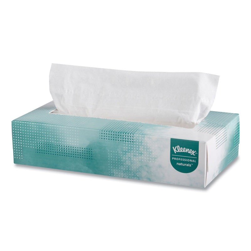 Kleenex Naturals Facial Tissue, 2-Ply, White, 125 Sheets/Box, 48 Boxes/Carton - KCC21601