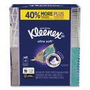 Kleenex Ultra Soft Facial Tissue, 3-Ply, White, 8.75 X 4.5, 65 Sheets/Box, 4 Boxes/Pack, 12 Packs/Carton - KCC50173CT