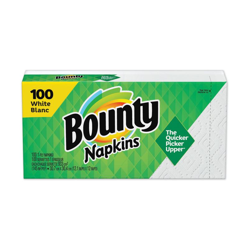 Bounty Quilted Napkins, 1-Ply, 12.1 X 12, White, 100/Pack, 20 Packs Per Carton - PGC34884