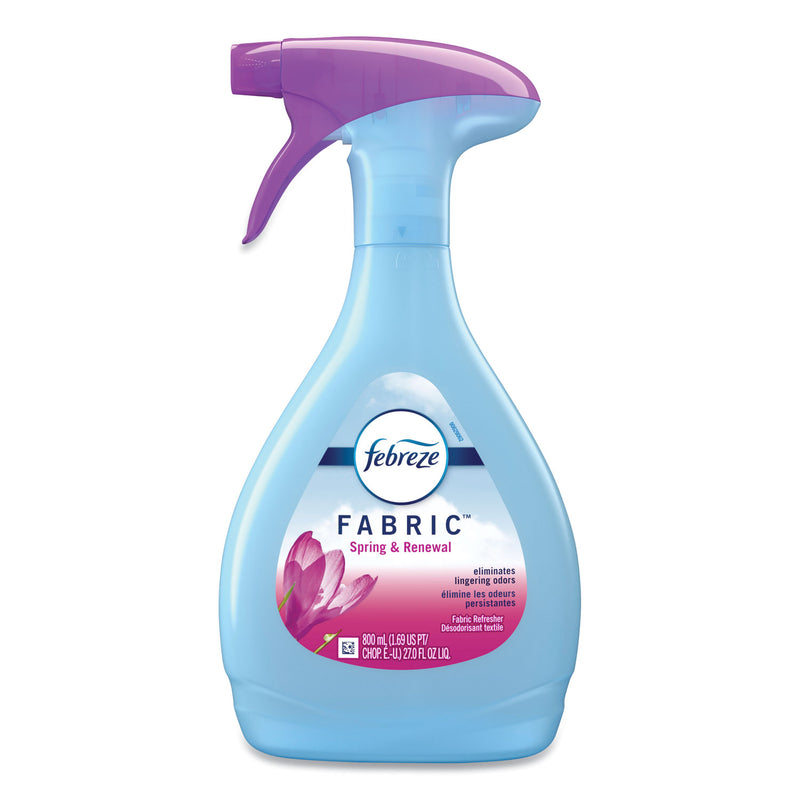 Febreze Fabric Refresher/Odor Eliminator, Spring & Renewal, 27 Oz Spray Bottle, 4/Carton - PGC97589