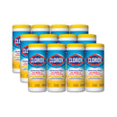 Clorox Disinfecting Wipes, 7 X 8, Crisp Lemon, 35/Canister, 12/Carton - CLO01594CT