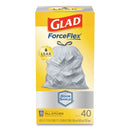 Glad Tall Kitchen Drawstring Trash Bags, 13 Gal, 0.72 Mil, 23.75" X 24.88", White, 240/Carton - CLO79008