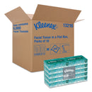 Kleenex White Facial Tissue, 2-Ply, White, 100 Sheets/Box, 10 Boxes/Bundle, 6 Bundles/Carton - KCC13216
