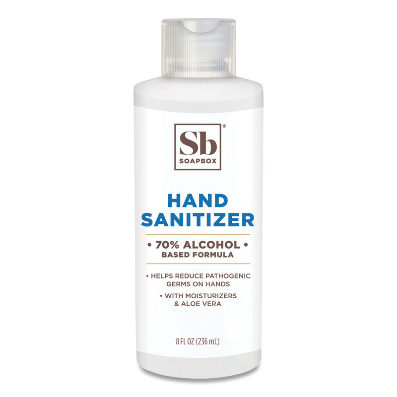 Soapbox Hand Sanitizer, 8 Oz Bottle With Dispensing Cap, Unscented, 24/Carton - SBX77141CT