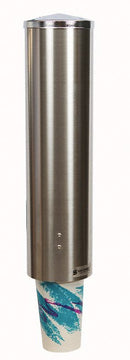San Jamar Wall-Mount Cup Dispenser, Holds 8 to 24 oz Cups - C3450SSGR