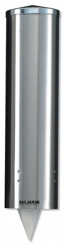 San Jamar Wall-Mount Cup Dispenser, Holds 8 to 24 oz Cups - C3450SSGR