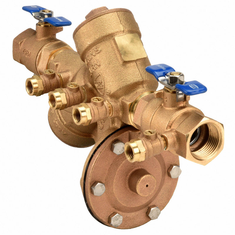 Zurn Reduced Pressure Zone Backflow Preventer, Bronze, Wilkins 975XL Series, FNPT X FNPT Connection - 1-975XL