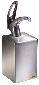 San Jamar Condiment Pump with Box, Chrome, Stainless - P4800