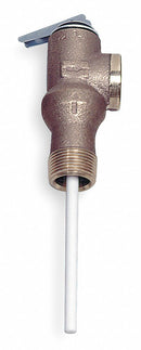 Watts Temperature and Pressure Relief Valve, 100,000 BtuH, 150 psi, 4 in Thermostat Length - L100XL-3