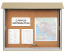 United Visual Push-Pin Outdoor Enclosed Bulletin Board, Natural Cork, 36"H x 45"W, Sand - UVMC4536-SAND