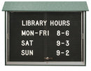 United Visual Letter Board Outdoor Enclosed Bulletin Board, Vinyl, 36"H x 45"W, Woodland Green - UVMC4536LB-WOODGRN